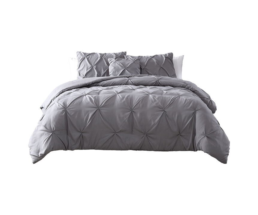 Spruce 4 Piece Comforter Set Queen Gray