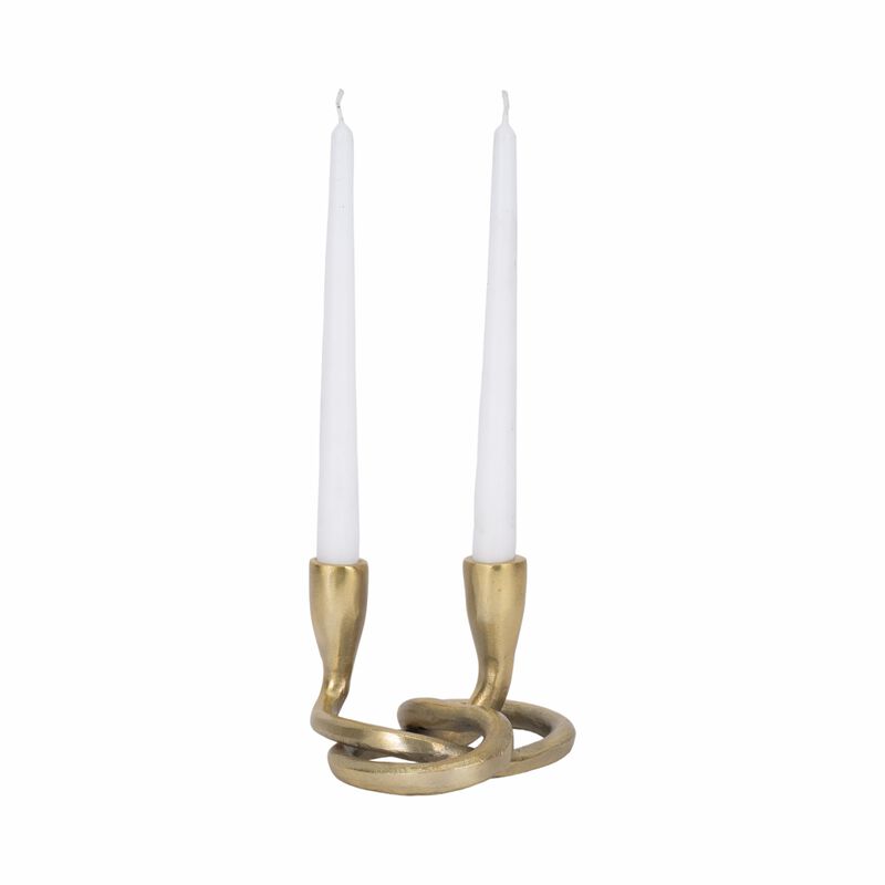 Knotted 2-Taper Candleholder image number 1