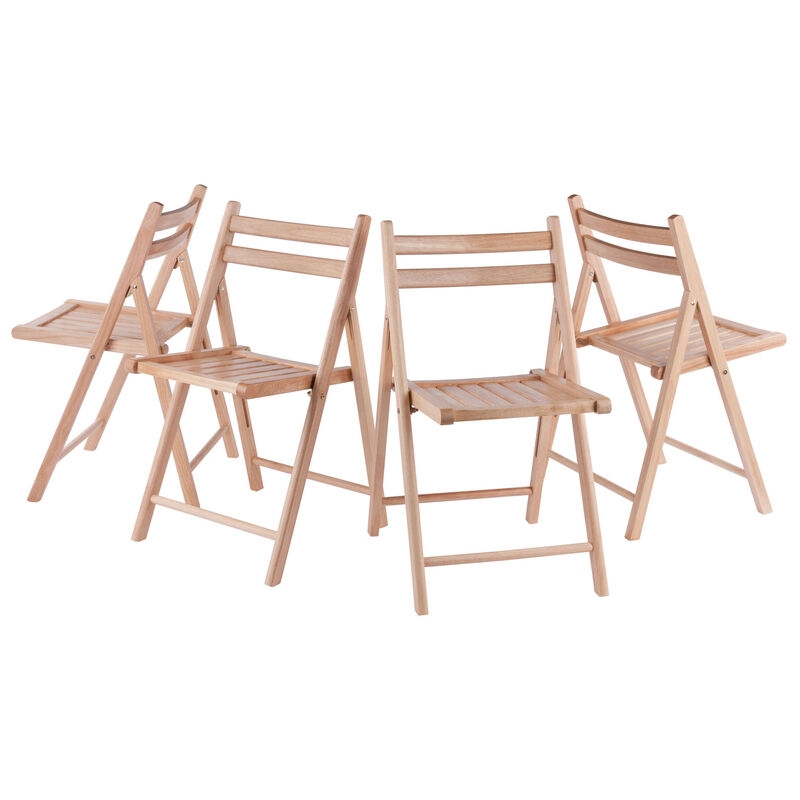 Robin 4-Pc Folding Chair Set, Natural