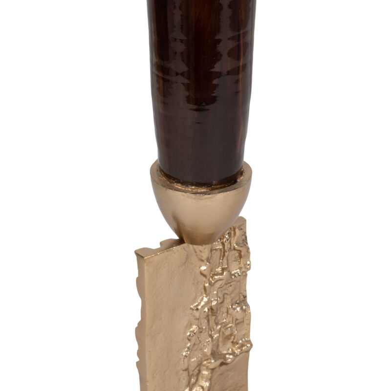 Glass, 31" Trumpet Vase, Bronze image number 3