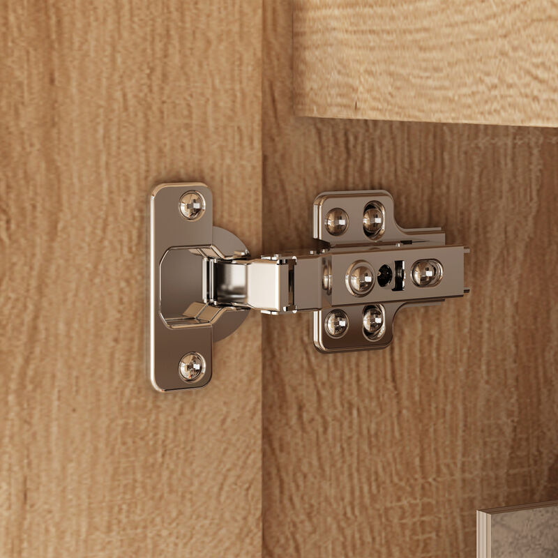 Reception Desk with Drawer & Cabinet, Reception Counter Desk with Keyboard Tray, Front Reception Table Retail Counter for Checkout, for Office Store, Oak and White, 25.2”D x 87.2”W x 47.2”H