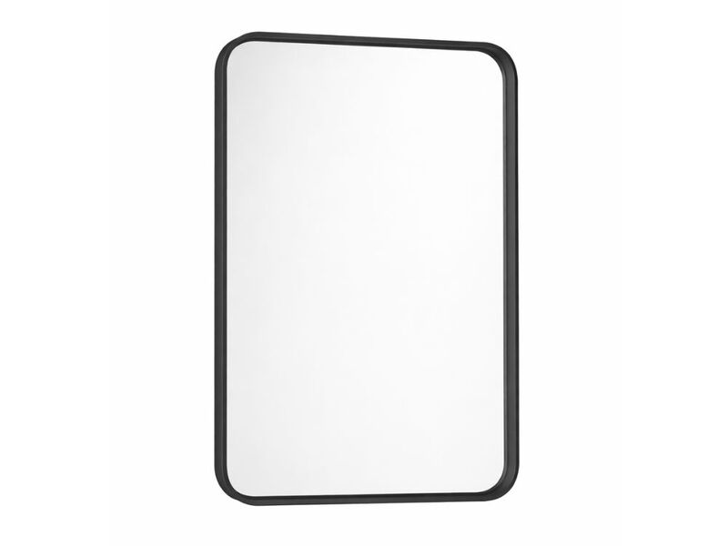 24x36 Inch Black Metal Frame Bathroom Vanity Wall Mirror image number 0