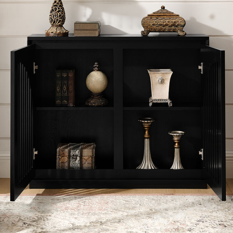 Curved Openwork Fluted Sideboard image number 3