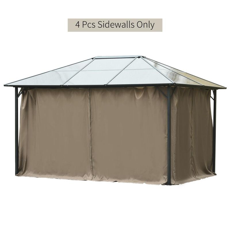 Hivvago Replacement Gazebo Walls 9.84' x 11.8' with C-Rings image number 6