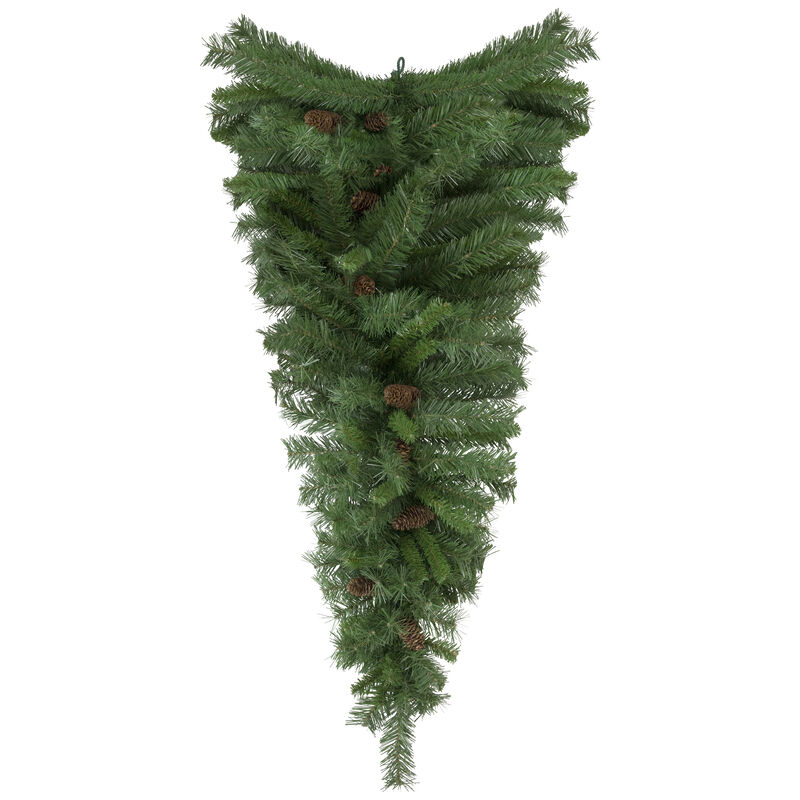 42" Black River Pine Artificial Christmas Teardrop Swag with Pine Cones  Unlit image number 0