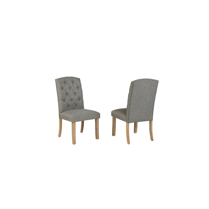 Best Quality Furniture Dark Grey Dining Chairs Wood Legs