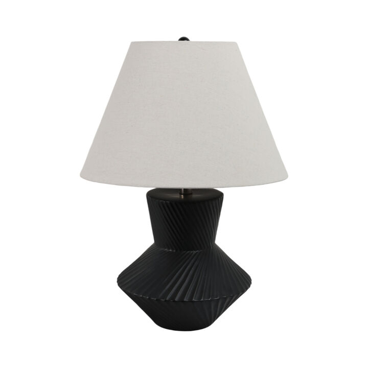 23" Ribbed Totem Table Lamp