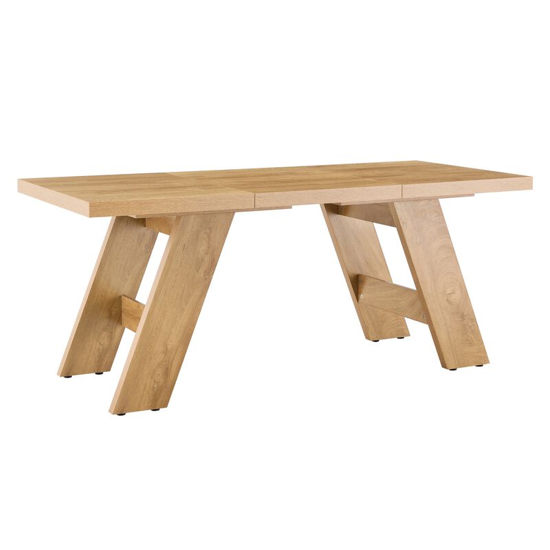 Whisen Dining Table with V-Leg, MDF Space-Saving for Home Kitchen image number 6