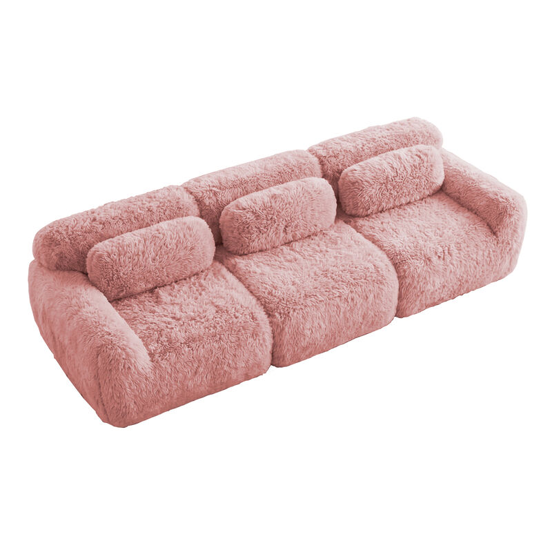 Merax Soft And Fluffy Plush Fabric,Modular Sectional Sofa Couches,Ergonomic Design image number 0