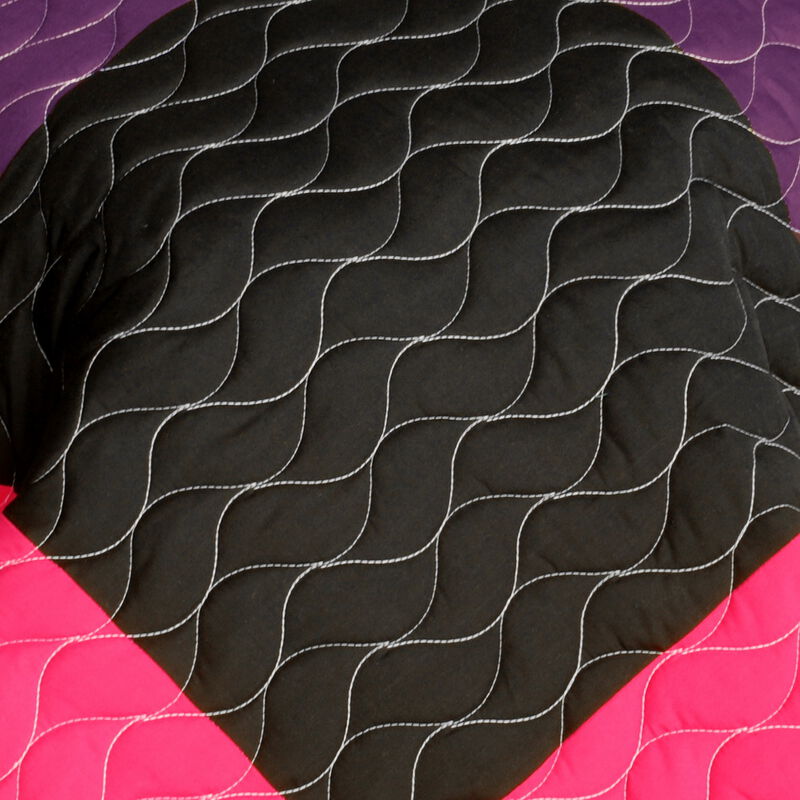 Vermicelli Quilted Patchwork Bedding Set Queen Size Partner Decorative Design image number 2