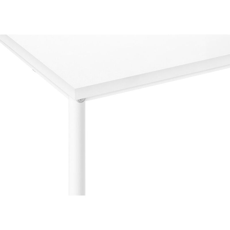 Accent Table, Side, End, Narrow, Small, 2 Tier, Living Room, Bedroom, White