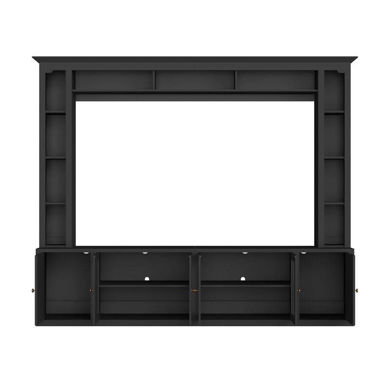 Clihome 4-Piece Modern Large Entertainment Center Wall Unit with Bookshelves for Living Room image number 0