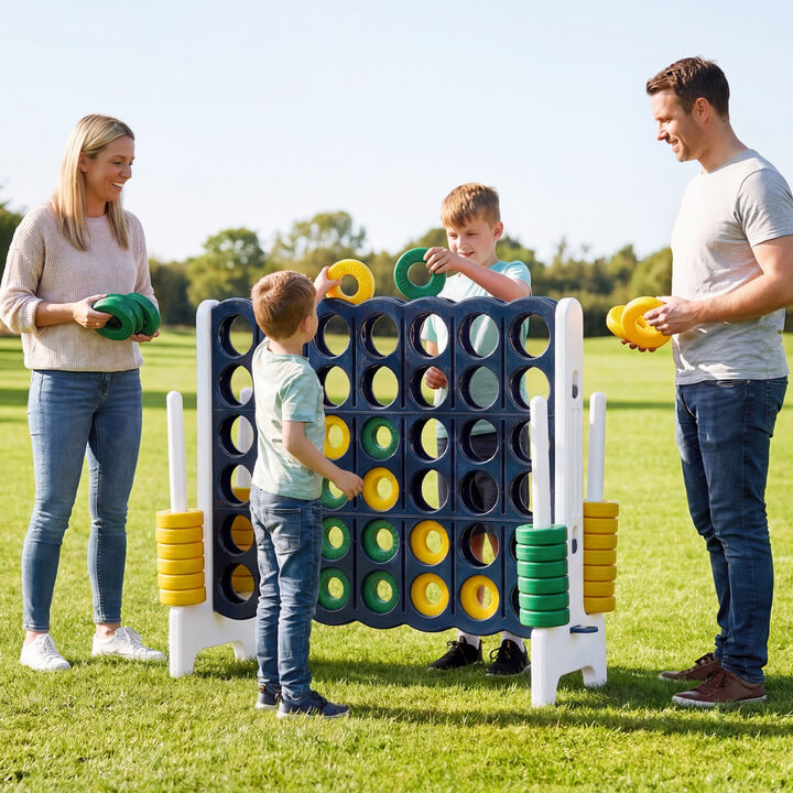 Oversized 4 to Score Game Set for Kids and Adults for Outdoor Play