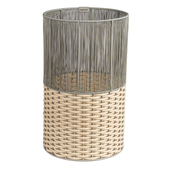 Harper Modern 2-Tone Faux Wicker Cylinder Waste Basket