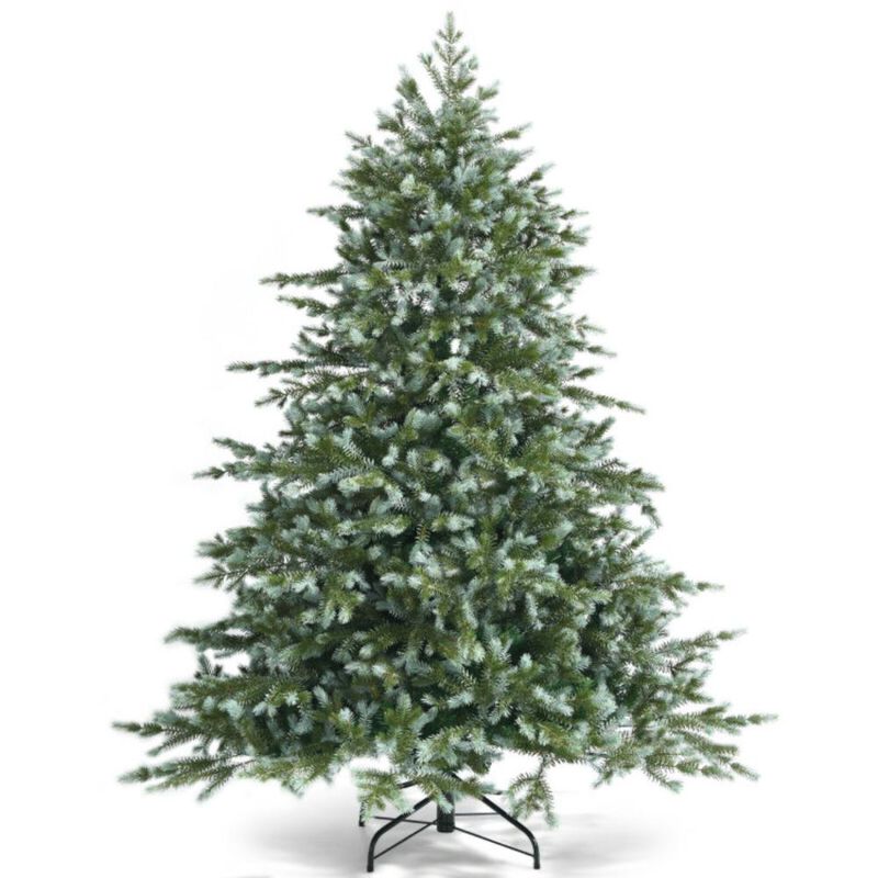 Hivvago 6 Feet Artificial Christmas Spruce Hinged Tree
