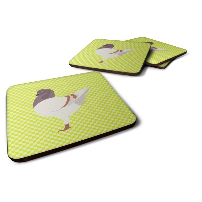 Caroline's Treasures German Modena Pigeon Green Decorative coasters, 3.5, Multicolor