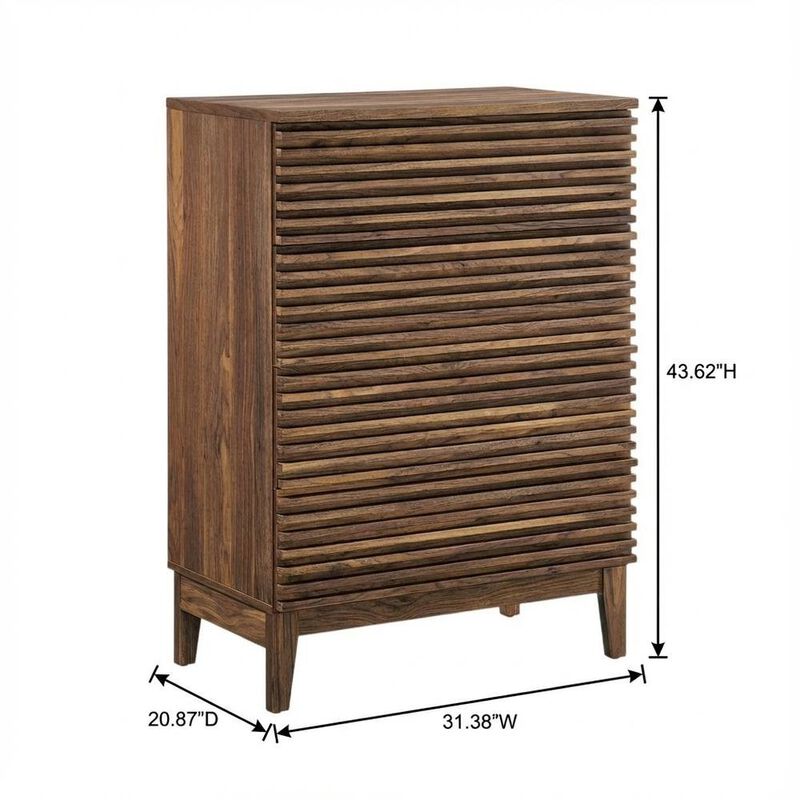 Brown 4-Drawer Chest with Modern Design and Durable Build image number 1