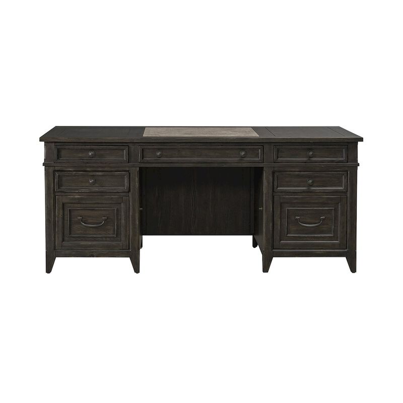 Liberty Furniture Executive Desk in Rubberwood Solids w/ Split Heart White Oak Veneers image number 0
