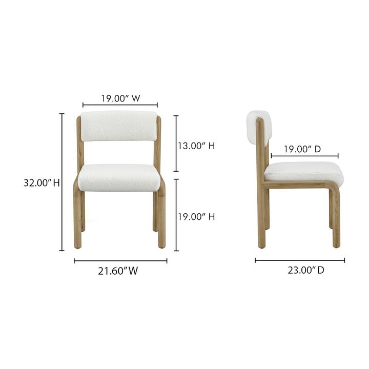 Moe's Home Collection April Dining Chair White-Set Of Two