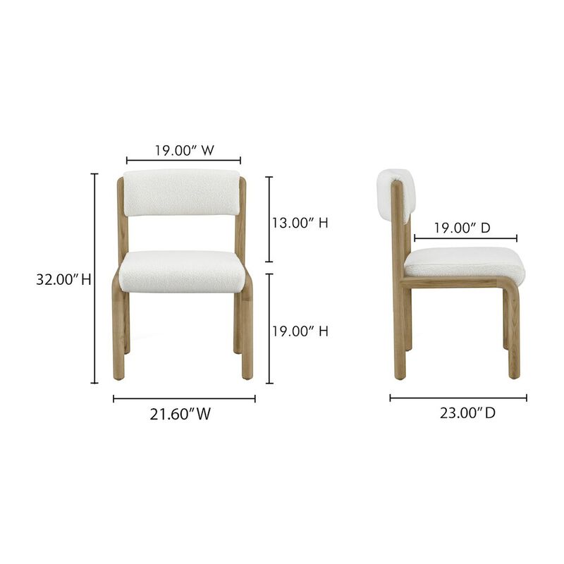 Moe's Home Collection April Dining Chair White-Set Of Two