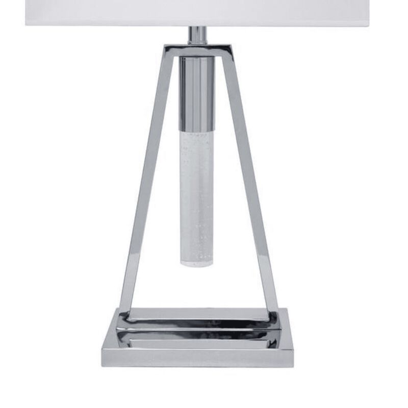 Night tube Table Lamp Chrome Metal and Acrylic LED Light