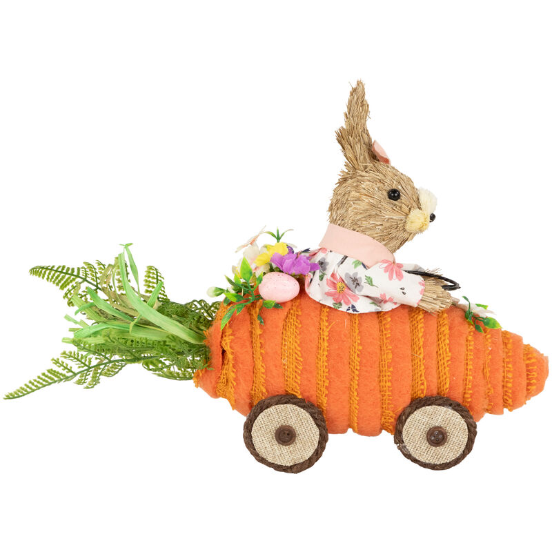 Girl Bunny with Carrot Car Easter Decoration - 13"