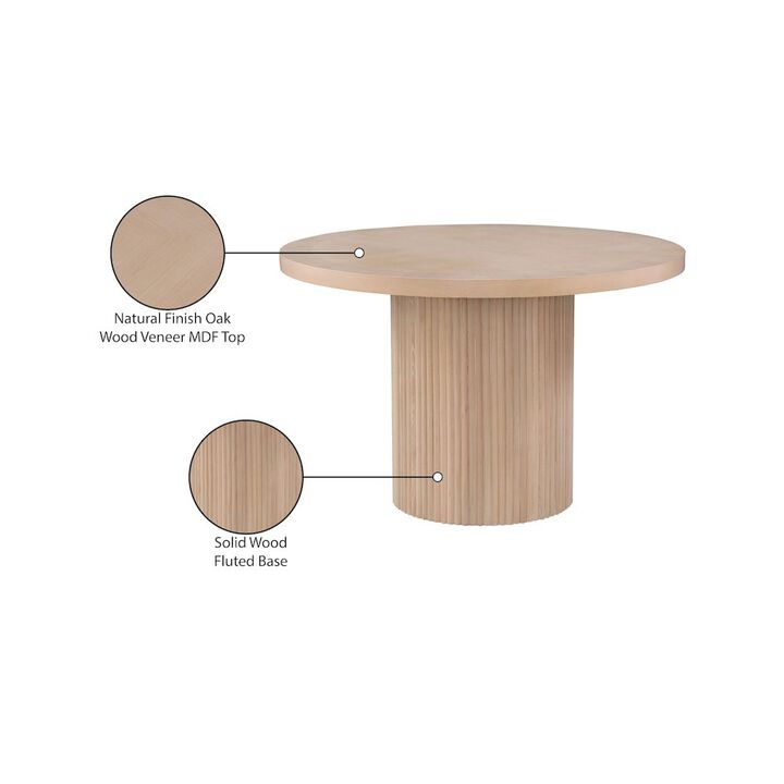 Meridian Furniture Belinda Natural Oak Veneer Dining Table
