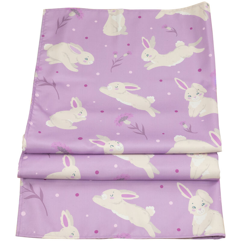 70" Purple Easter Bunny Rectangular Tablecloth