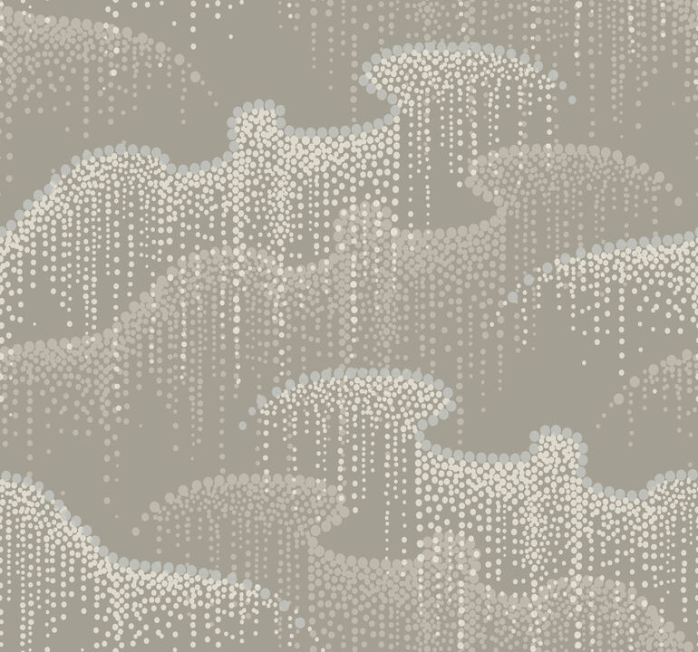 Moonlight Pearls Taupe Wallpaper
