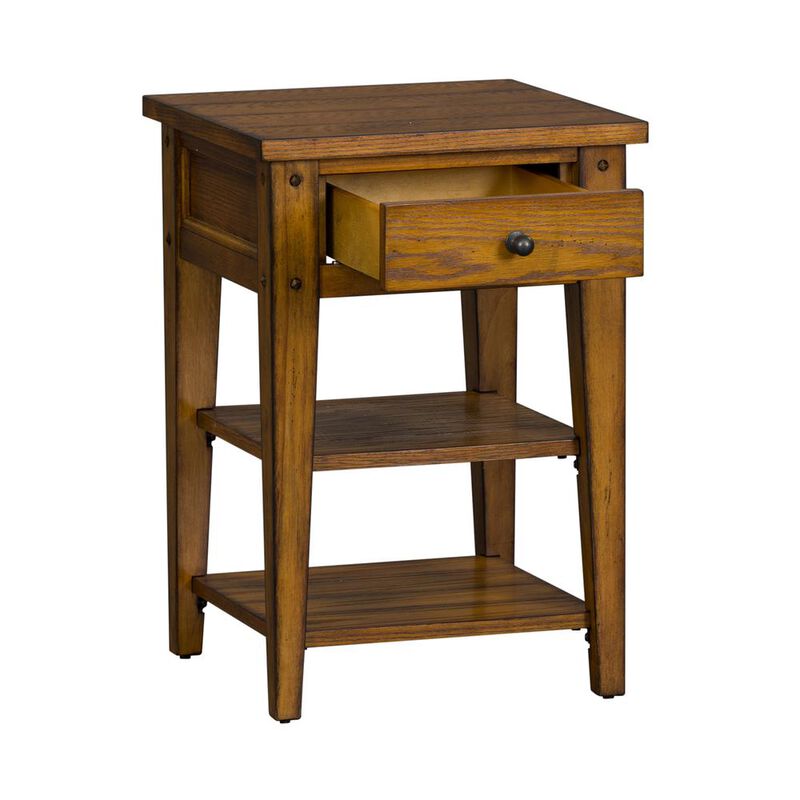 Lake House Rustic Plank-Top End Table image number 5