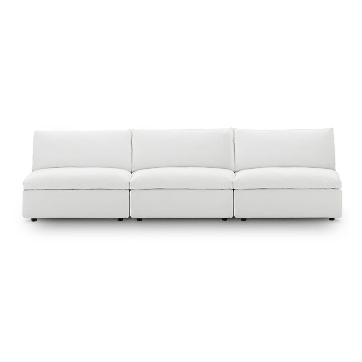 Modway Commix Down Filled Overstuffed 3-Piece Armless Sectional Sofa