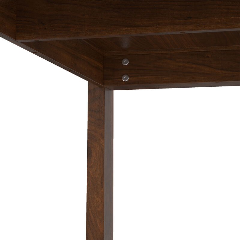 Wilson 54 inch x 54 inch Square Transitional Dining Table in Walnut Veneer