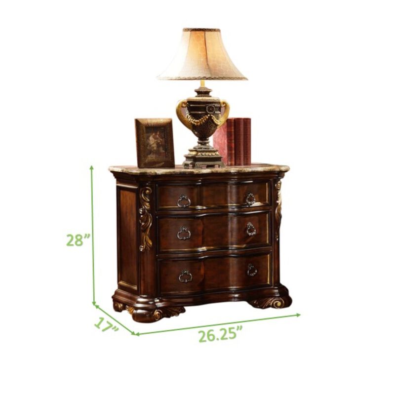 Streamdale Bella Nightstand Dark Walnut