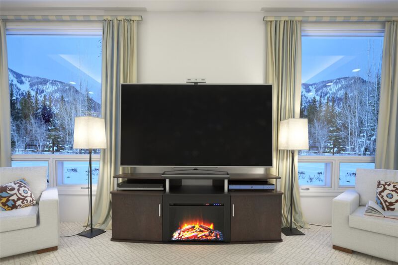 Ameriwood Home Carson Electric Fireplace TV Console for TVs up to 70"