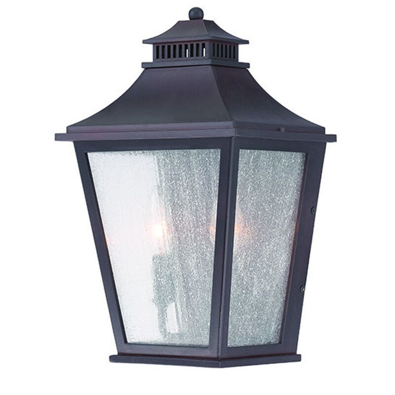 Hivvago XL Antique Bronze Two Light Pocket Lantern Wall Light