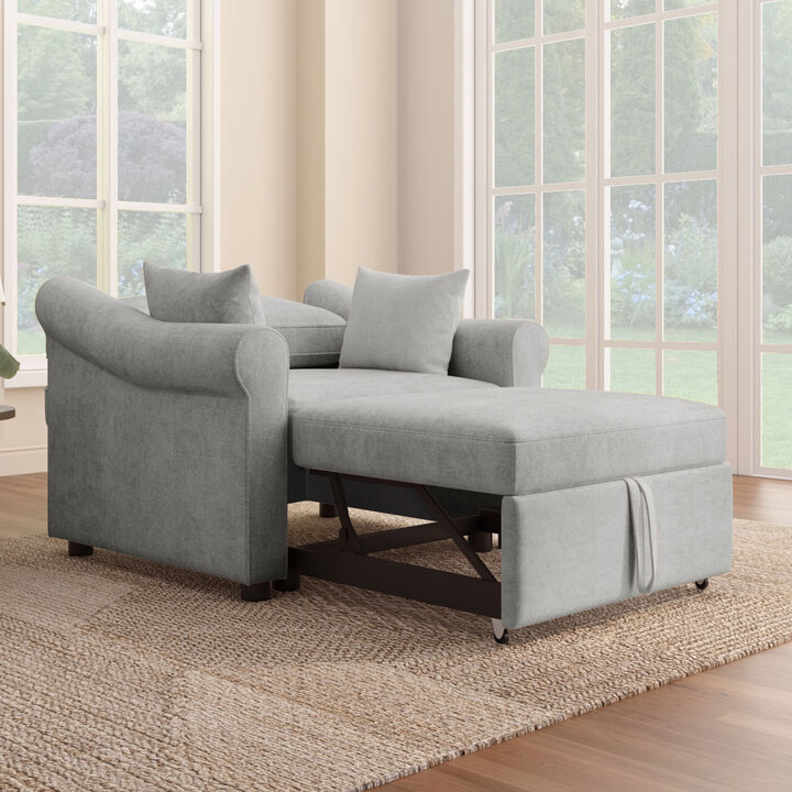 Merax Chenille Convertible Sleeper Sofa Chair
