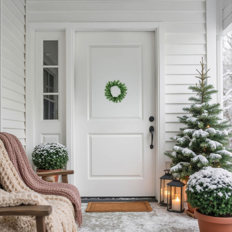 Deluxe Dorchester Pine Artificial Christmas Wreath  10-Inch  Unlit image number 1