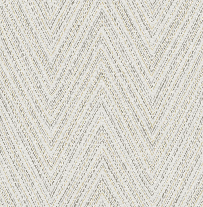 Lainey Neutral Stitched Chevron Wallpaper