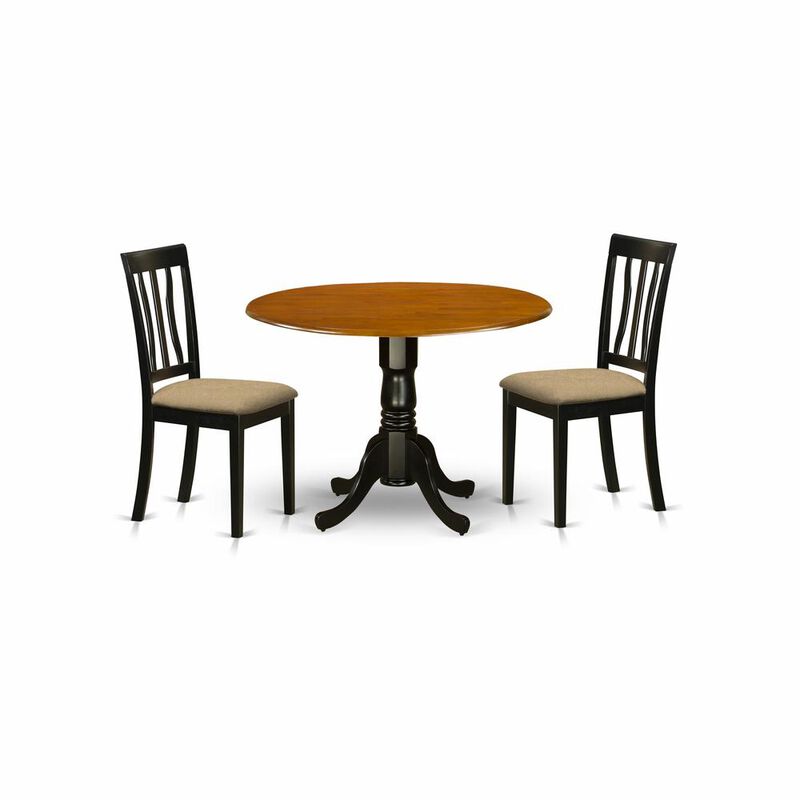 Dining set - 3 Pcs with 2 Wood Chairs