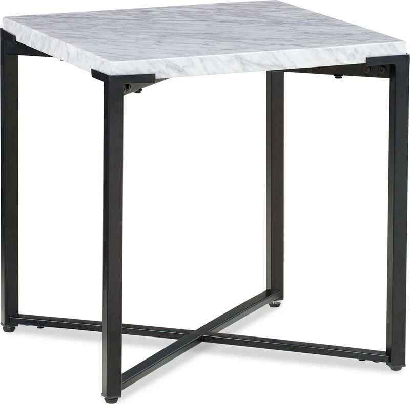 Saxon End Table in Matte Black