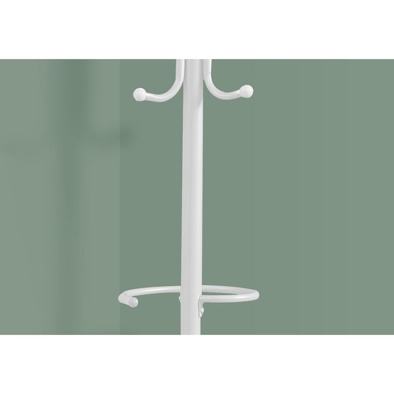 Coat Rack, Hall Tree, Free Standing, Hanging Bar, 6 Hooks, Entryway, 68H