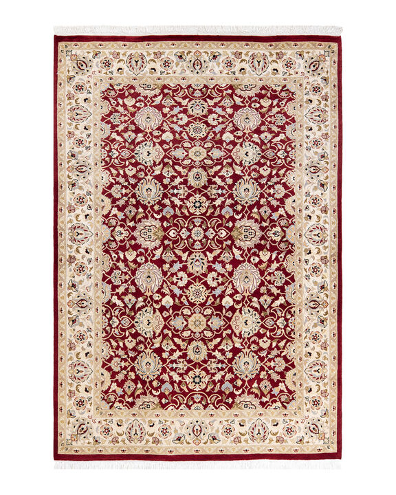 Mogul, One-of-a-Kind Hand-Knotted Area Rug  - Red, 4' 1" x 6' 0"