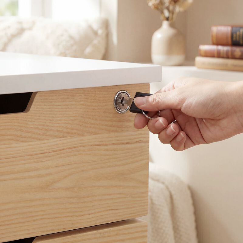 Desky Wooden Minimal Filing Cabinet image number 8