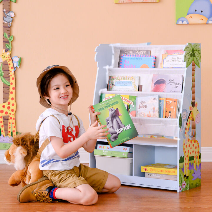 Fantasy Fields - Sunny Safari Book Rack Storage Kids Display Bookshelf
