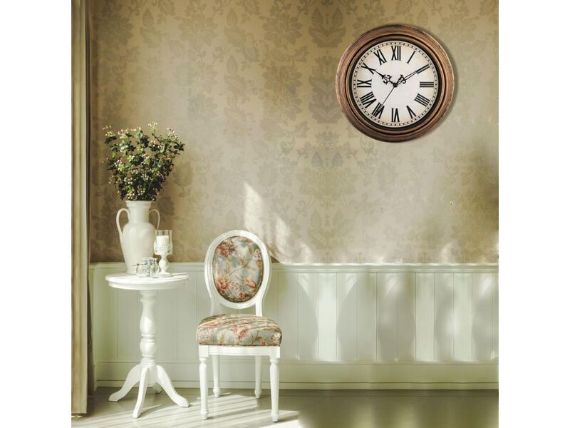 Small Retro Wall Clock 10 Inch Silent Non Ticking Roman Numerals Vintage image number 1