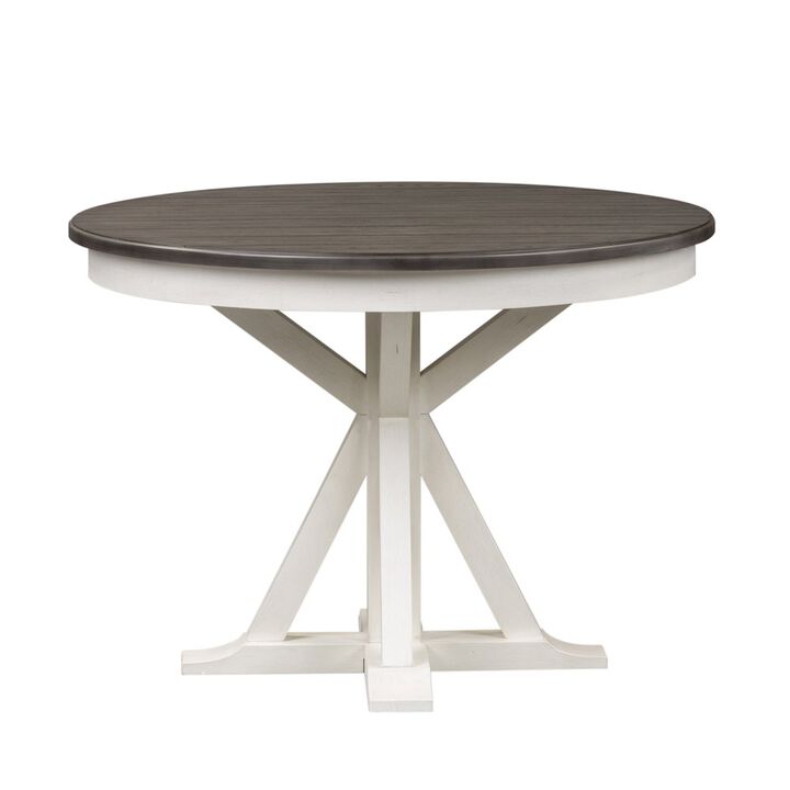Liberty Furniture Pedestal Table in Poplar & Rubberwood Solids w Pine Veneer