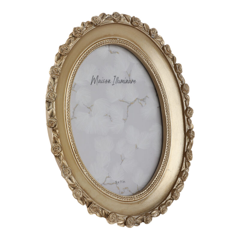 5x7 Oval Photo Frame, Gold image number 1