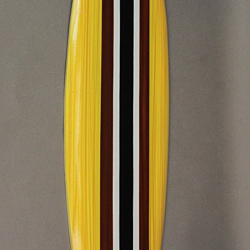 32 Inch Wooden Surfboard Decorative Wall Hanging Beach Decor - Natural image number 3