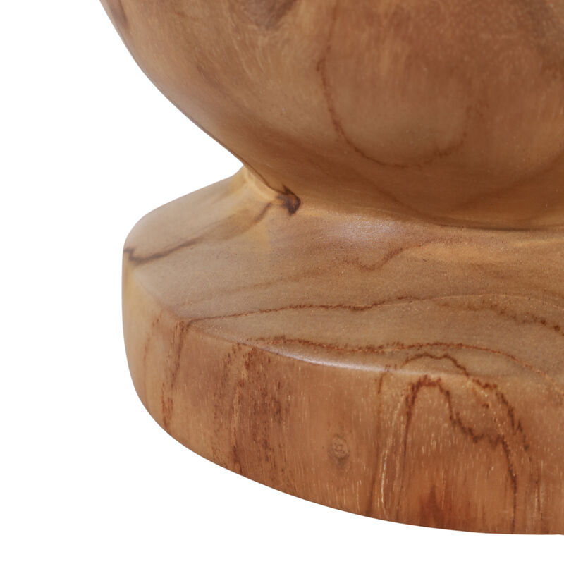 Mungur Wood Bowl On Pedestal image number 5