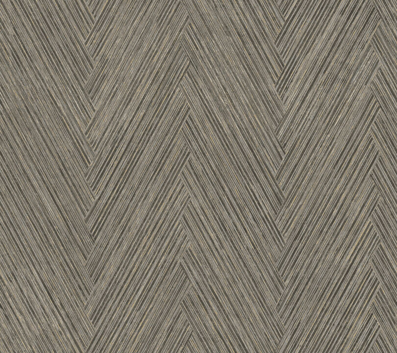 Thatched Chevron Charcoal Wallpaper